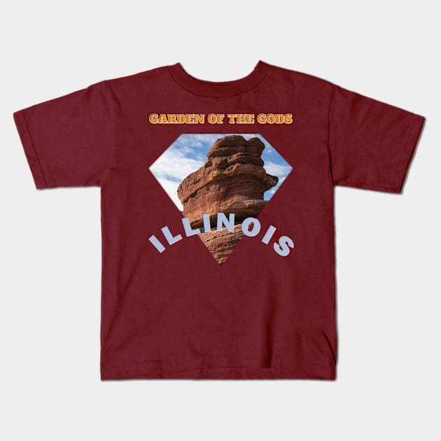 Garden of the gods, Illinois Kids T-Shirt by TeeText